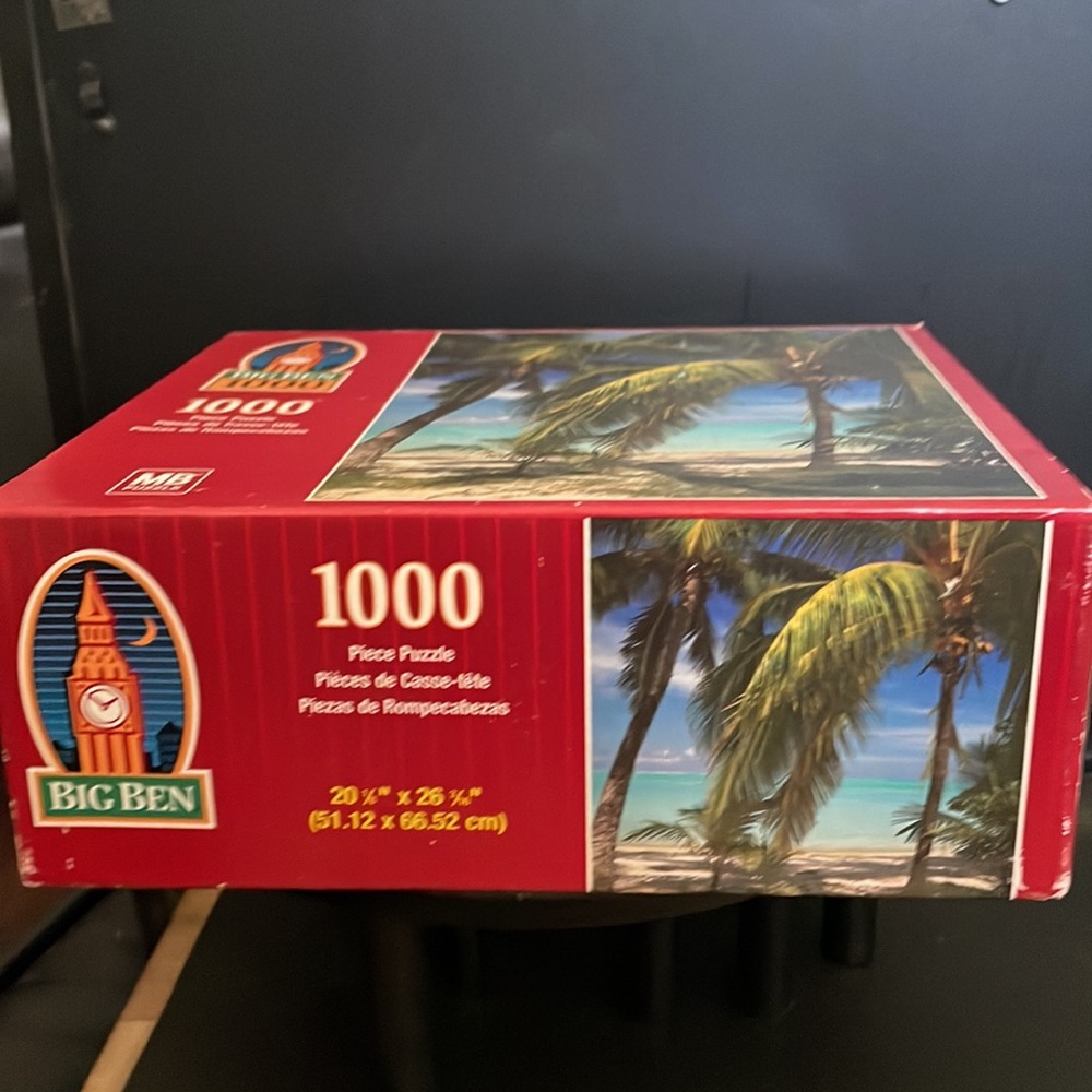 Big Ben Palm Tree Puzzle. 1000pc - Picture 3 of 4